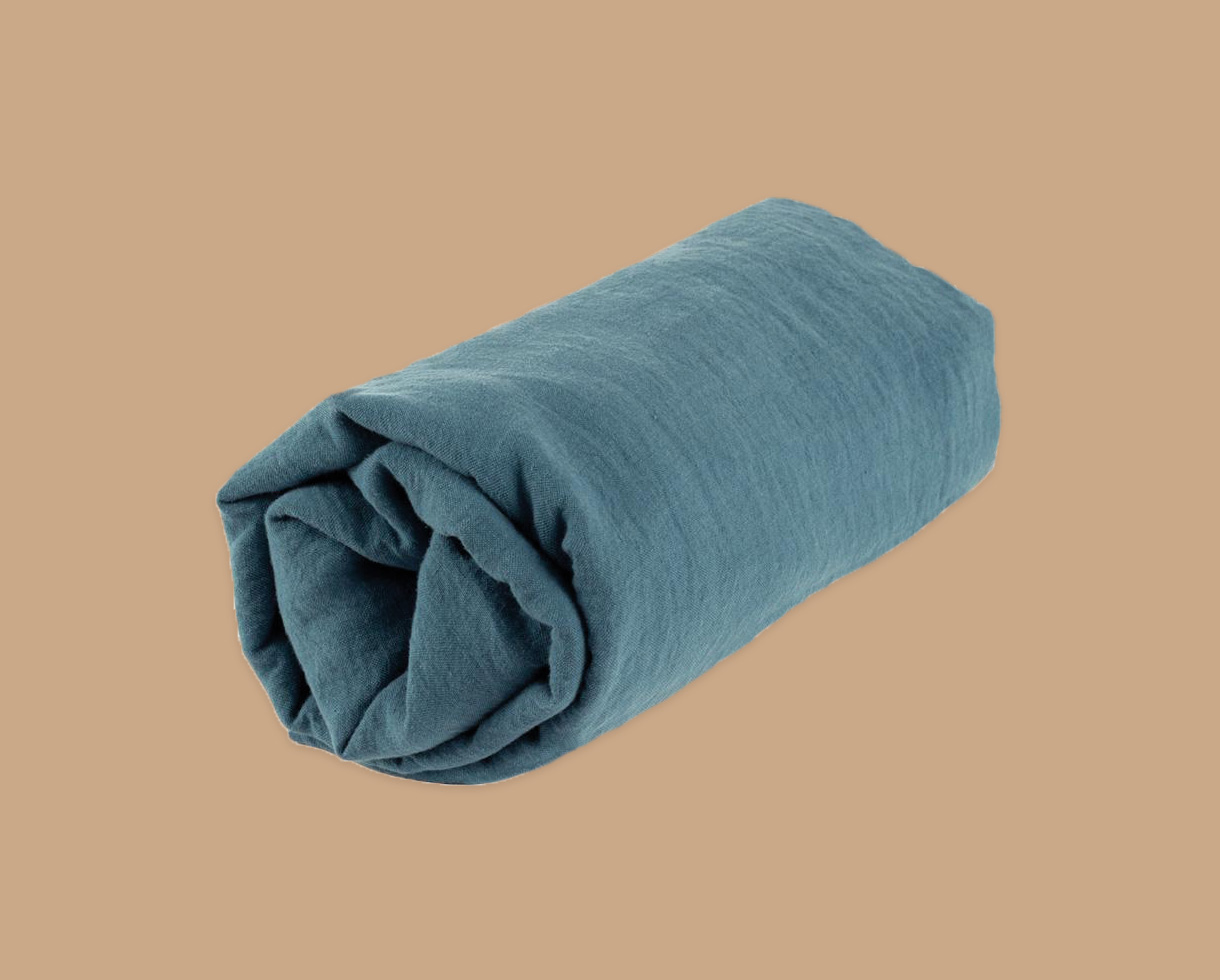 Drap housse en lin 100% - Couleur Chanvre