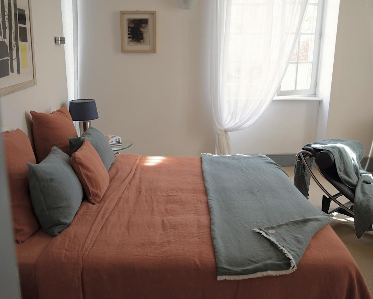 Plaid Chanvre Laine Jade - Couleur Chanvre