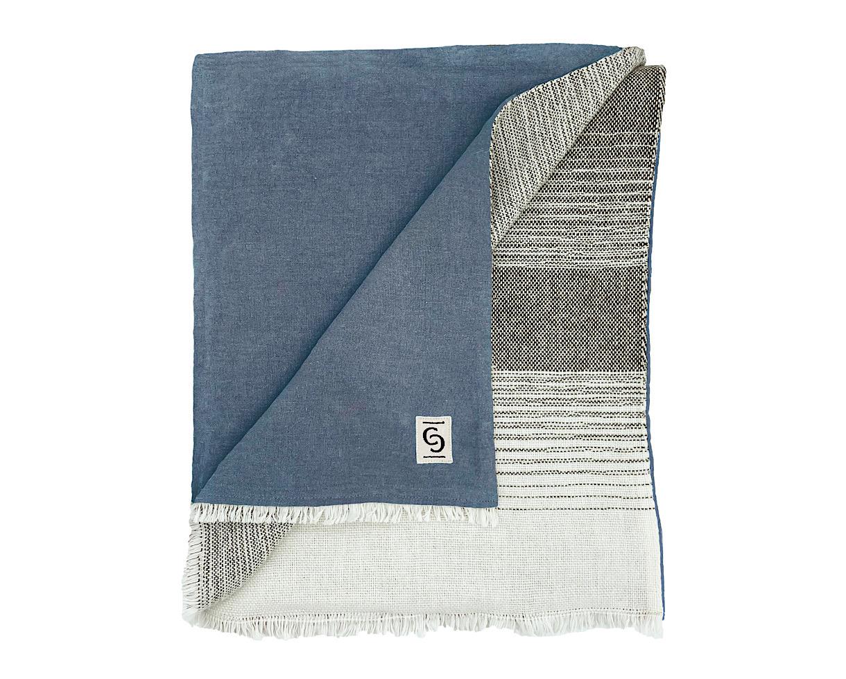 Plaid Mi-saison Thé bleu - Couleur Chanvre