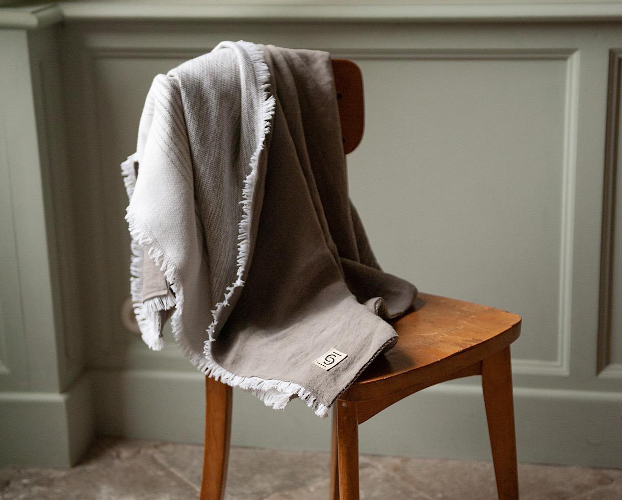 Plaid Chanvre Laine Baie d'Along - Couleur Chanvre