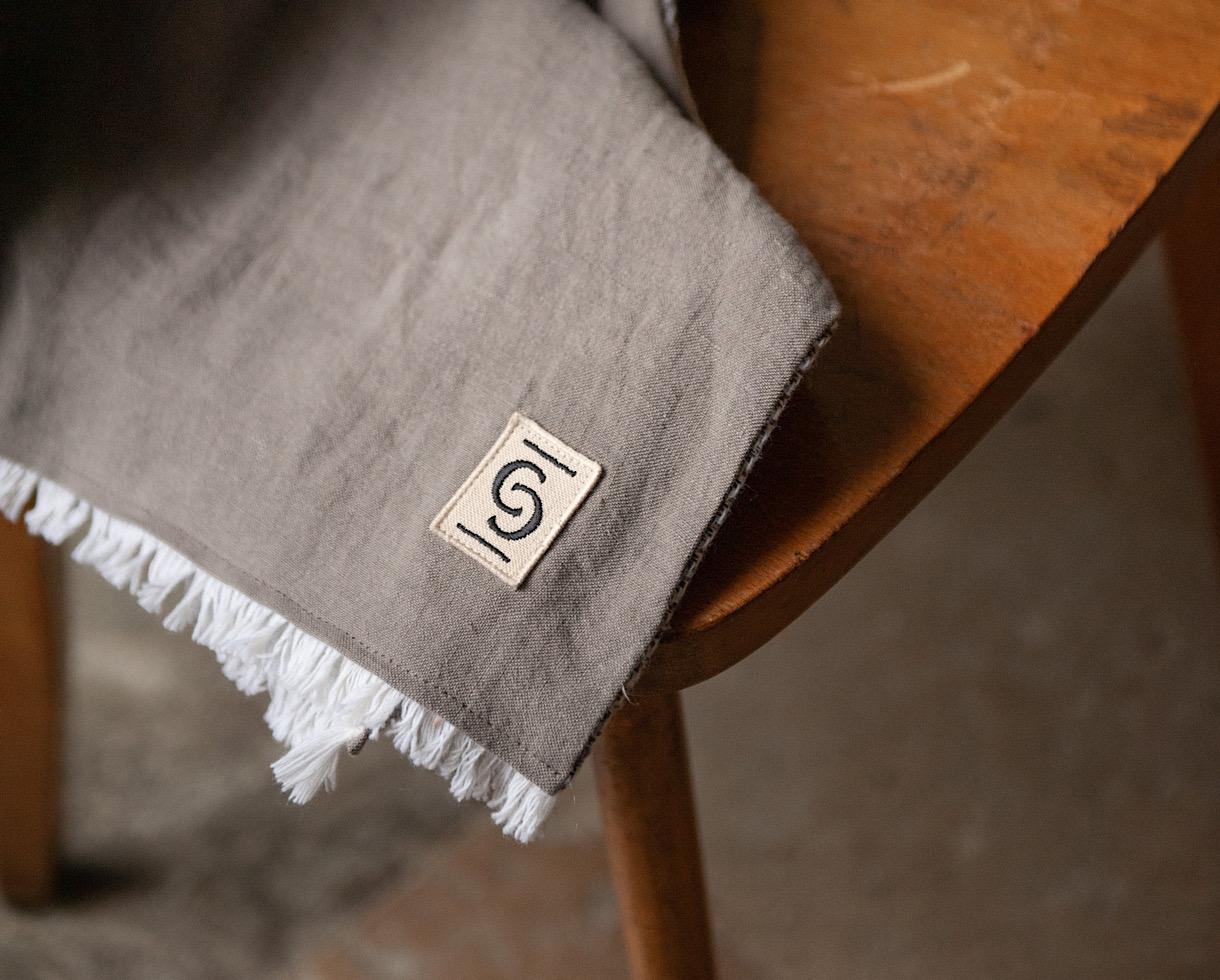 Plaid Chanvre Laine Baie d'Along - Couleur Chanvre