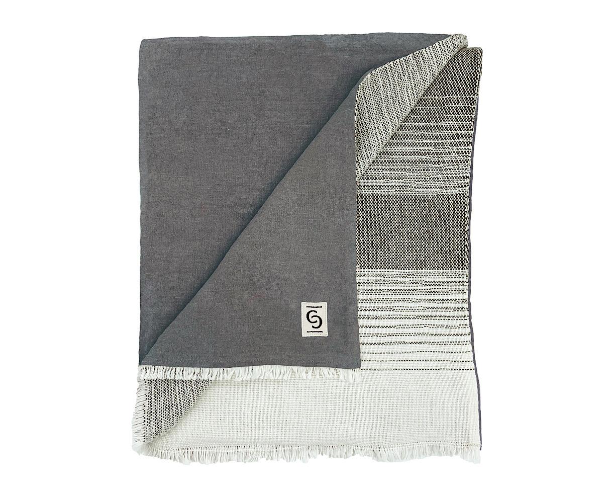 Plaid Chanvre Laine Baie d'Along - Couleur Chanvre