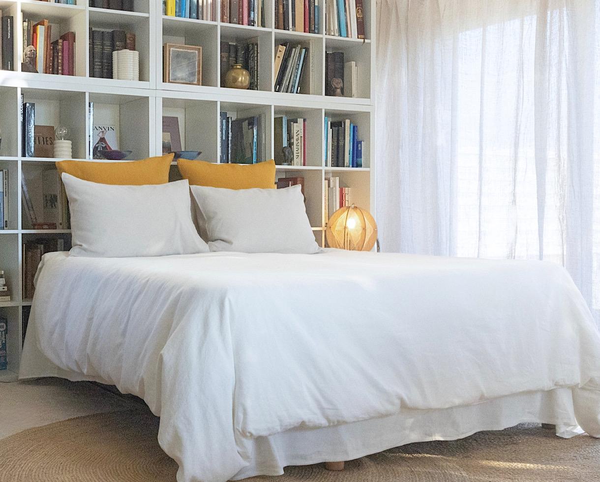 Housse de couette Lin Blanc de chaux - Couleur Chanvre