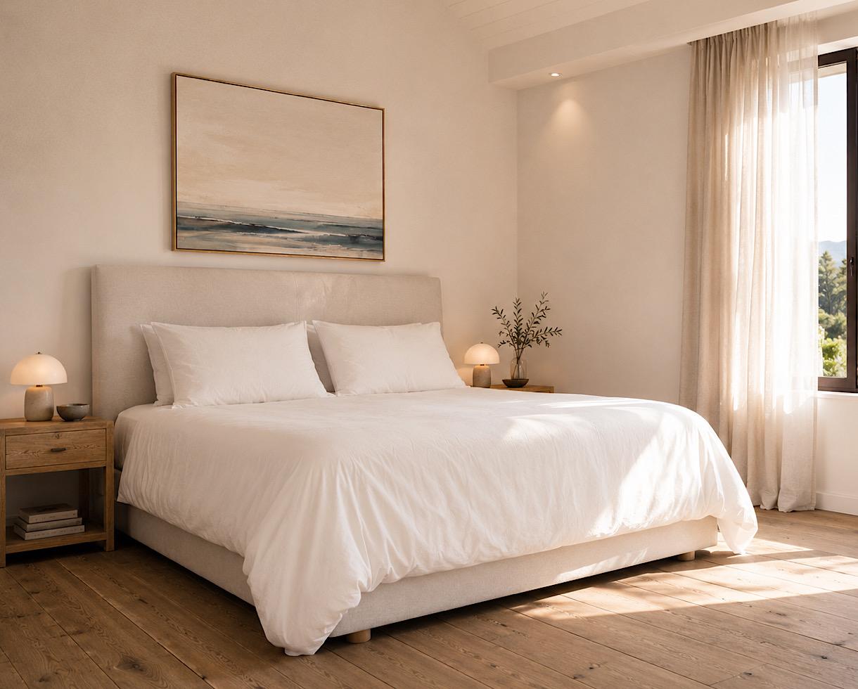 Housse de couette Lin Blanc de chaux - Couleur Chanvre