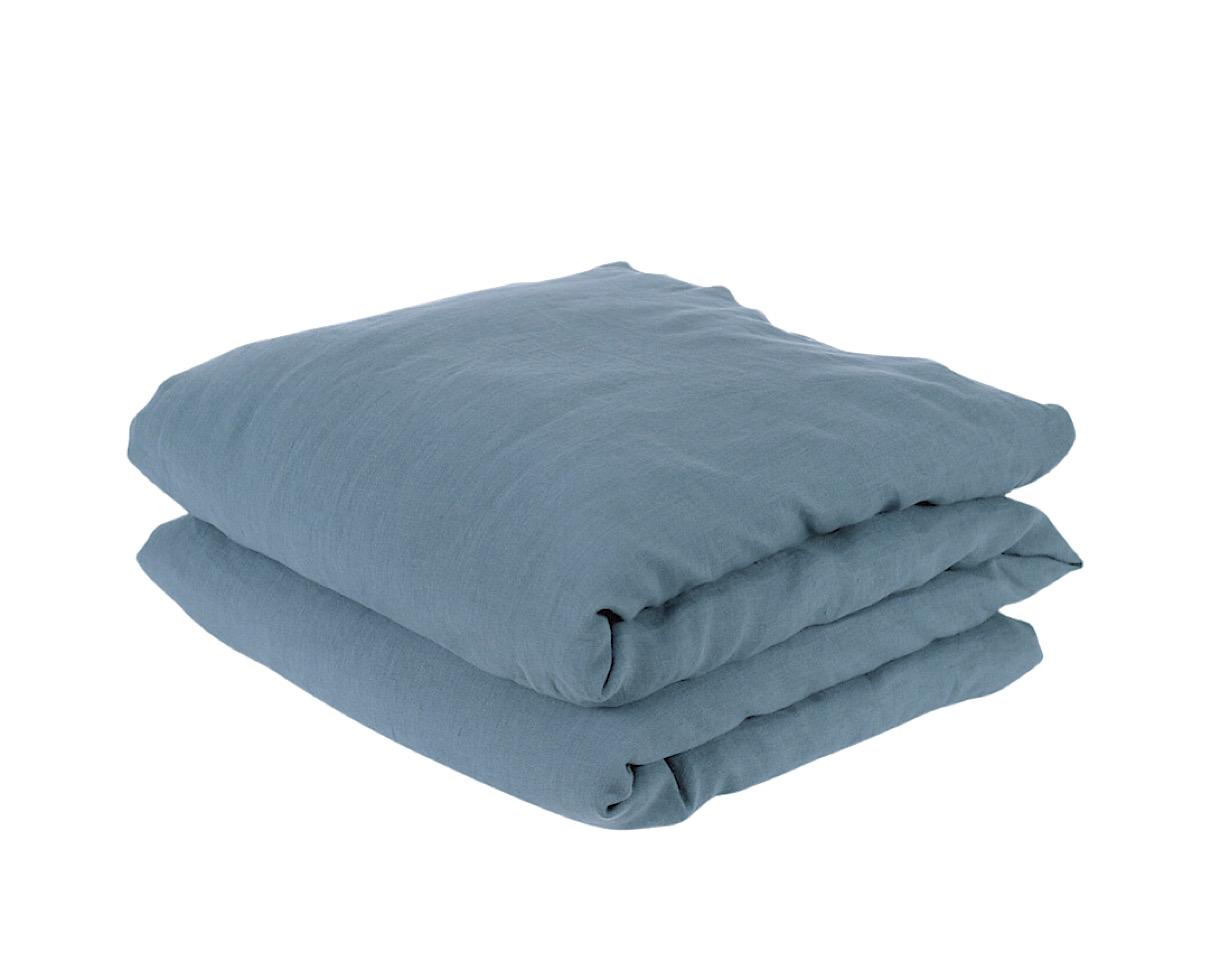 Housse de couette Lin Thé bleu - Couleur Chanvre