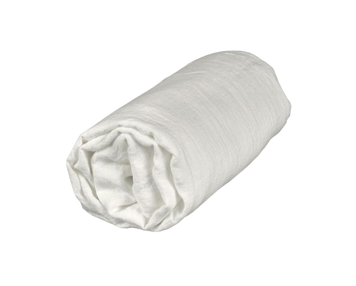 Linen Fitted Sheet White Limestone - Couleur Chanvre