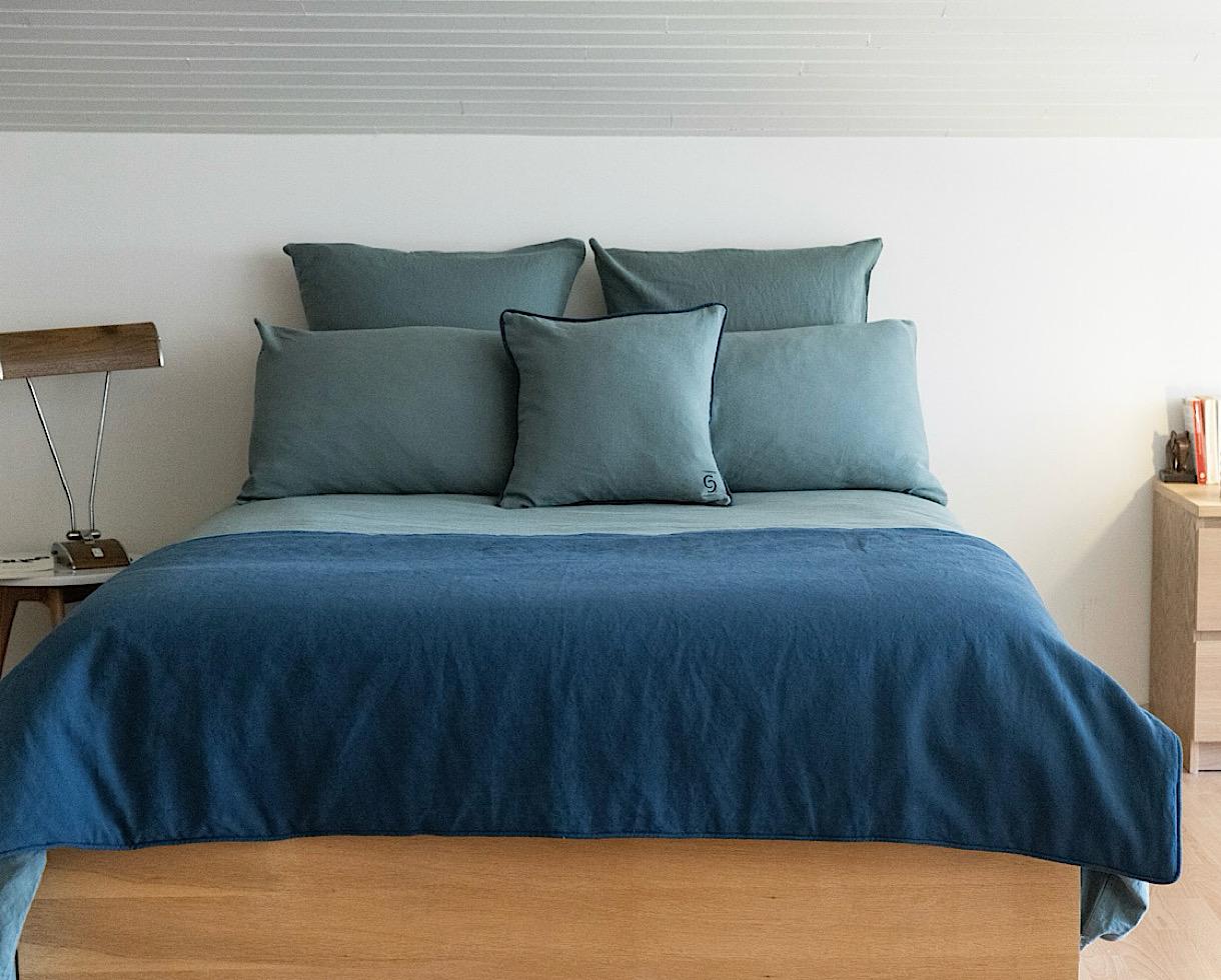 Linen Pillowcase Jade - Couleur Chanvre