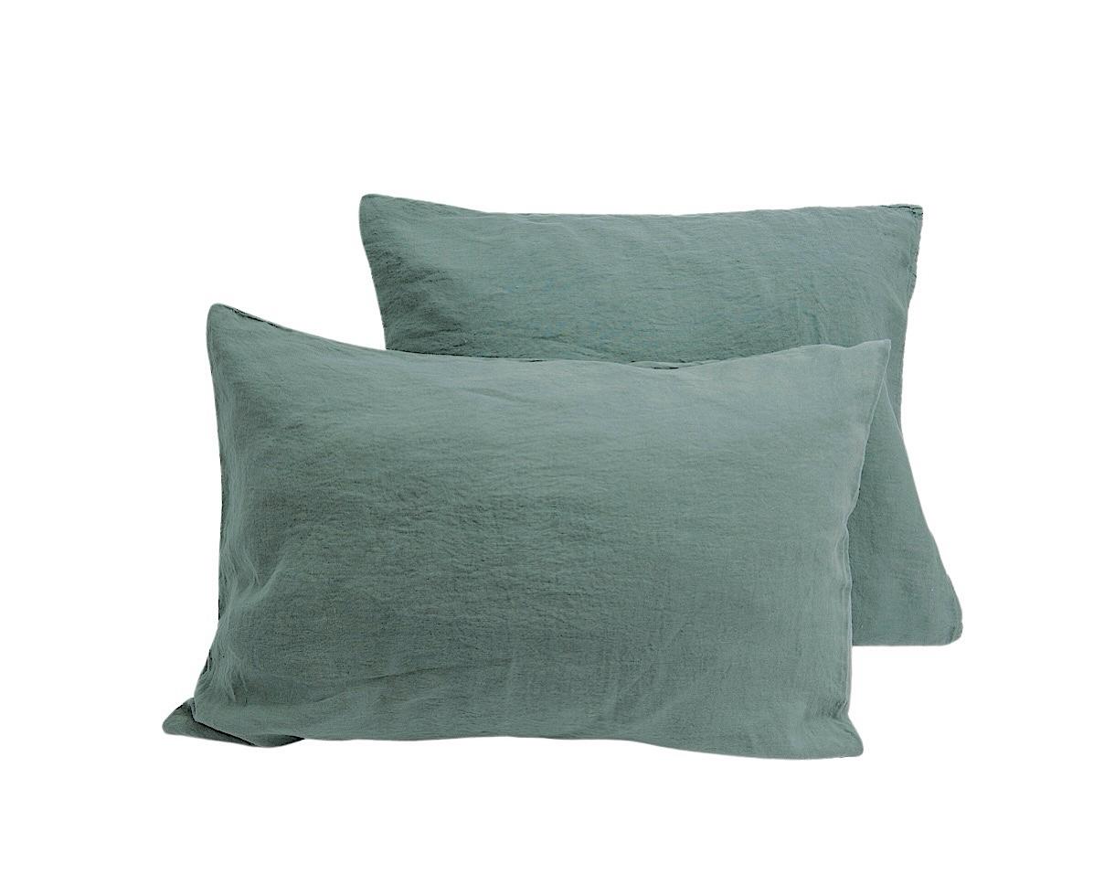 Linen Pillowcase Jade - Couleur Chanvre