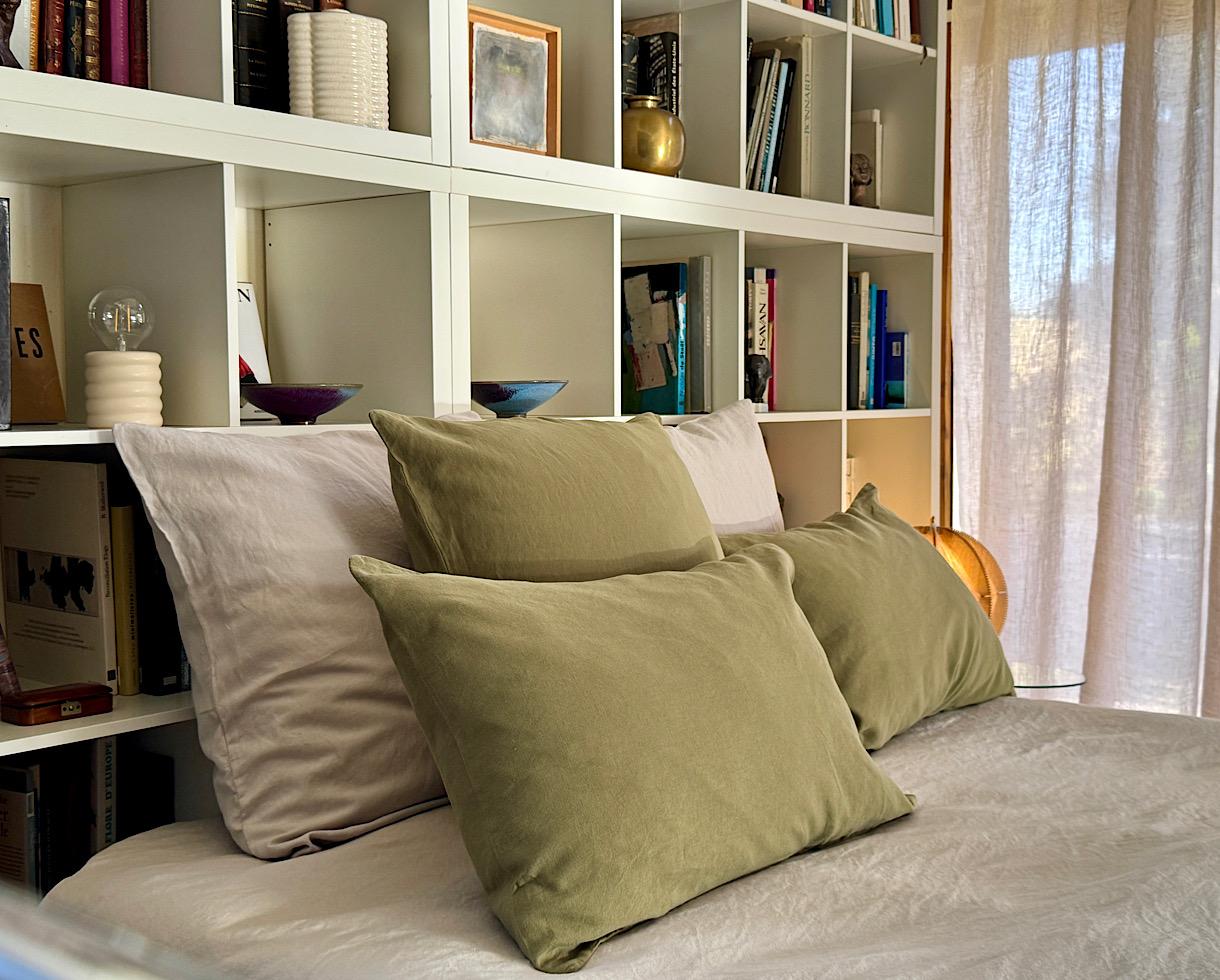 Linen Pillowcase Khaki - Couleur Chanvre