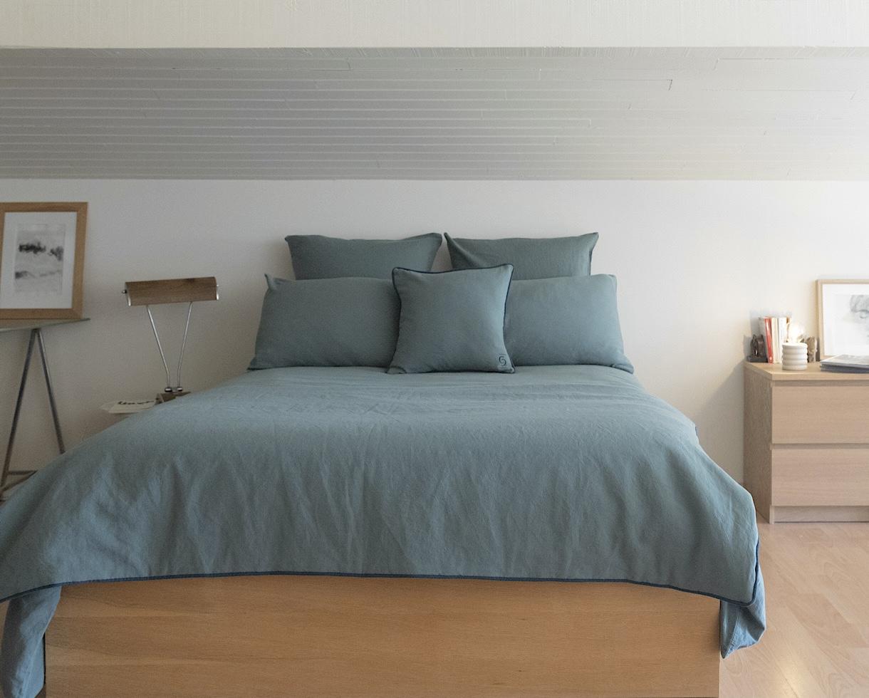 Drap plat Lin Jade - Couleur Chanvre