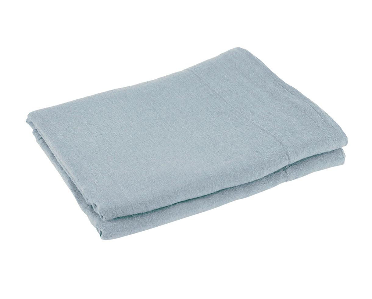 Linen Flat Sheet Embruns Blue - Couleur Chanvre