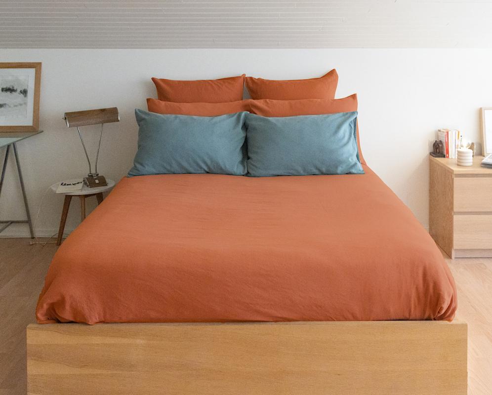 Drap plat Lin - Couleur Chanvre