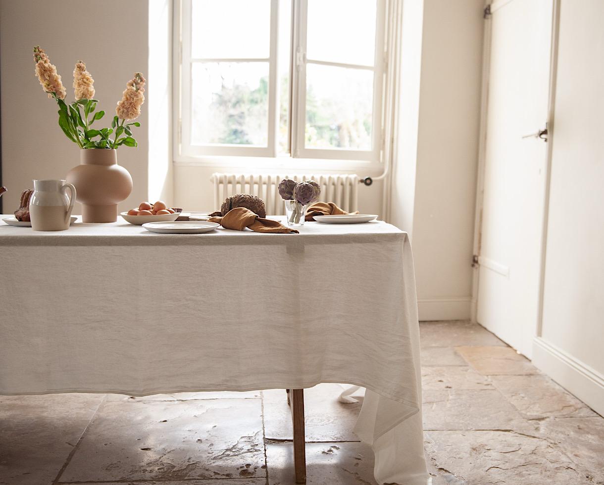 Nappe Linetxea Blanc de chaux - Couleur Chanvre