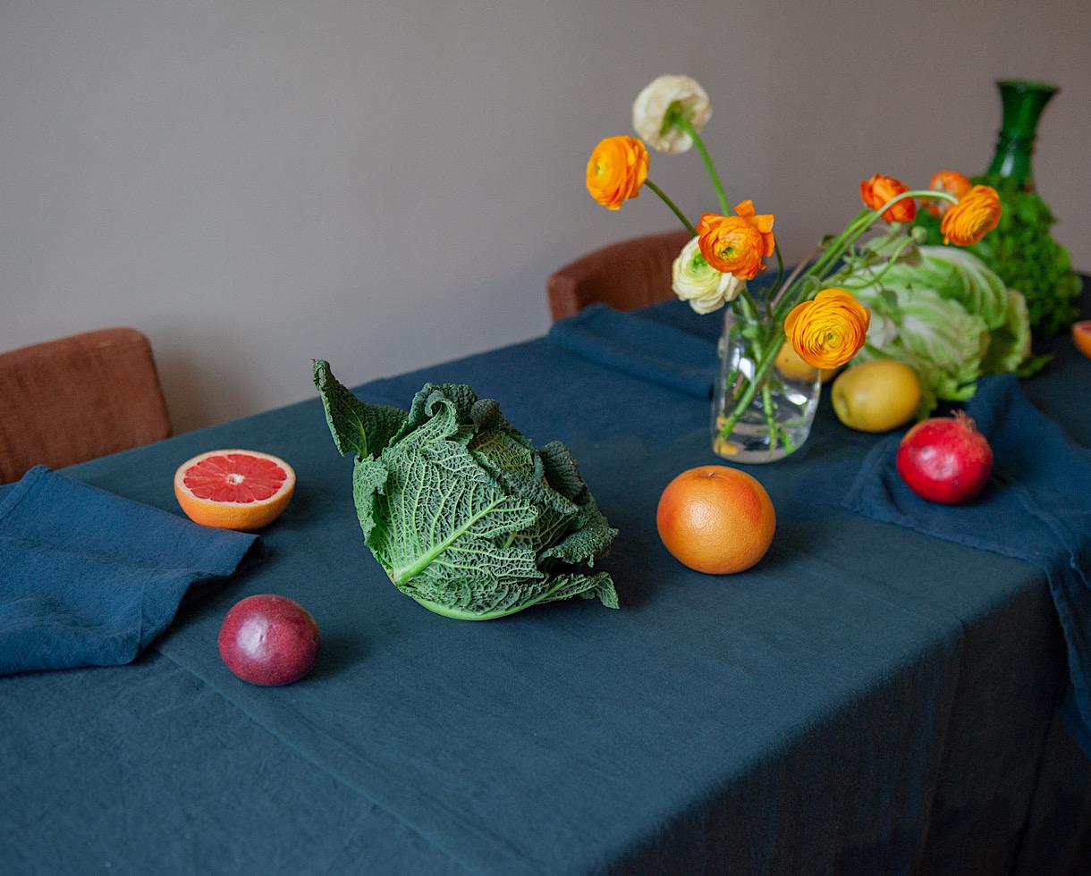 Linetxea Tablecloth Japan Blue - Couleur Chanvre