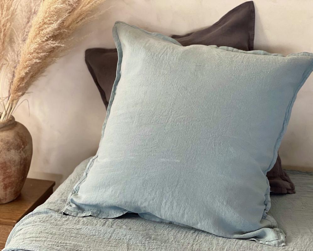 Pillowcase with flounce - Couleur Chanvre