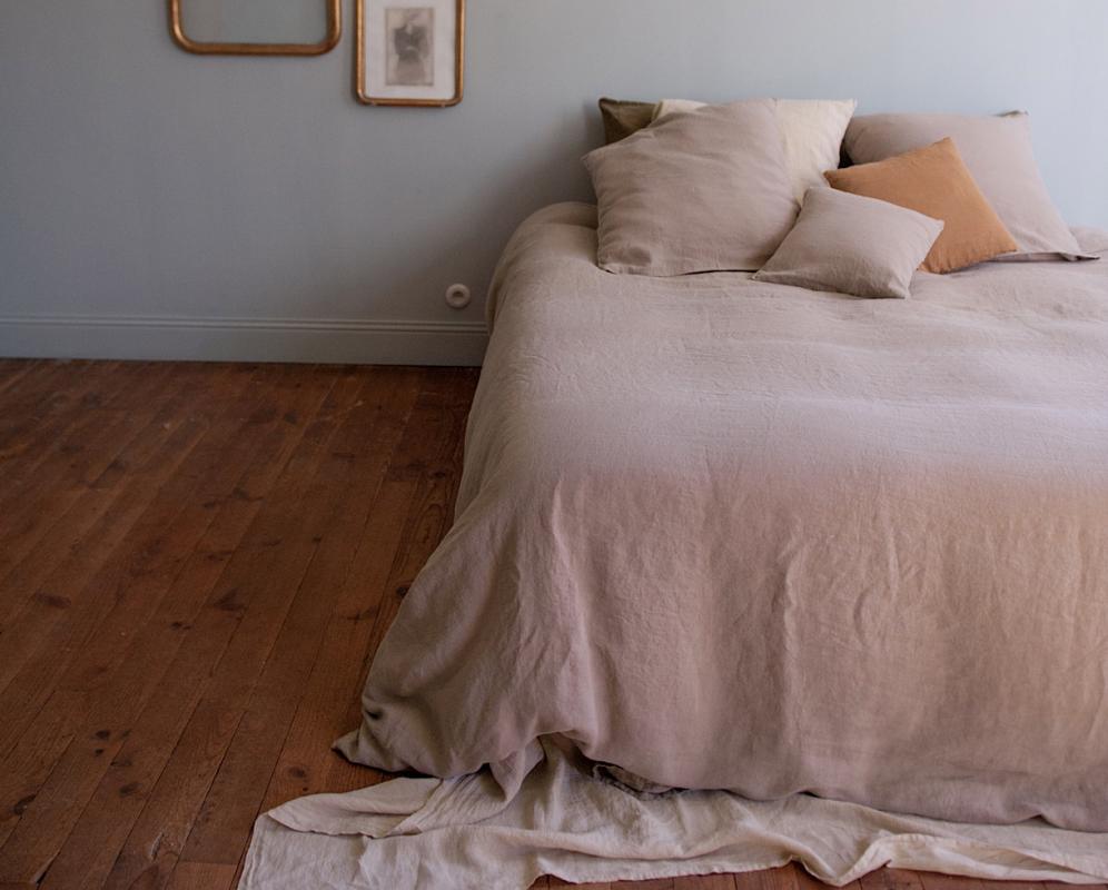 Pure hemp fitted sheet - Couleur Chanvre