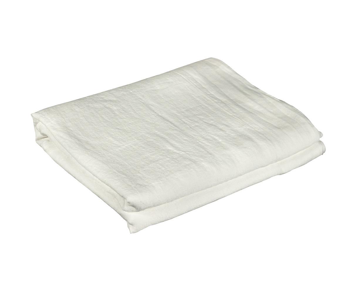 Drap plat en chanvre pur Blanc de chaux - Couleur Chanvre