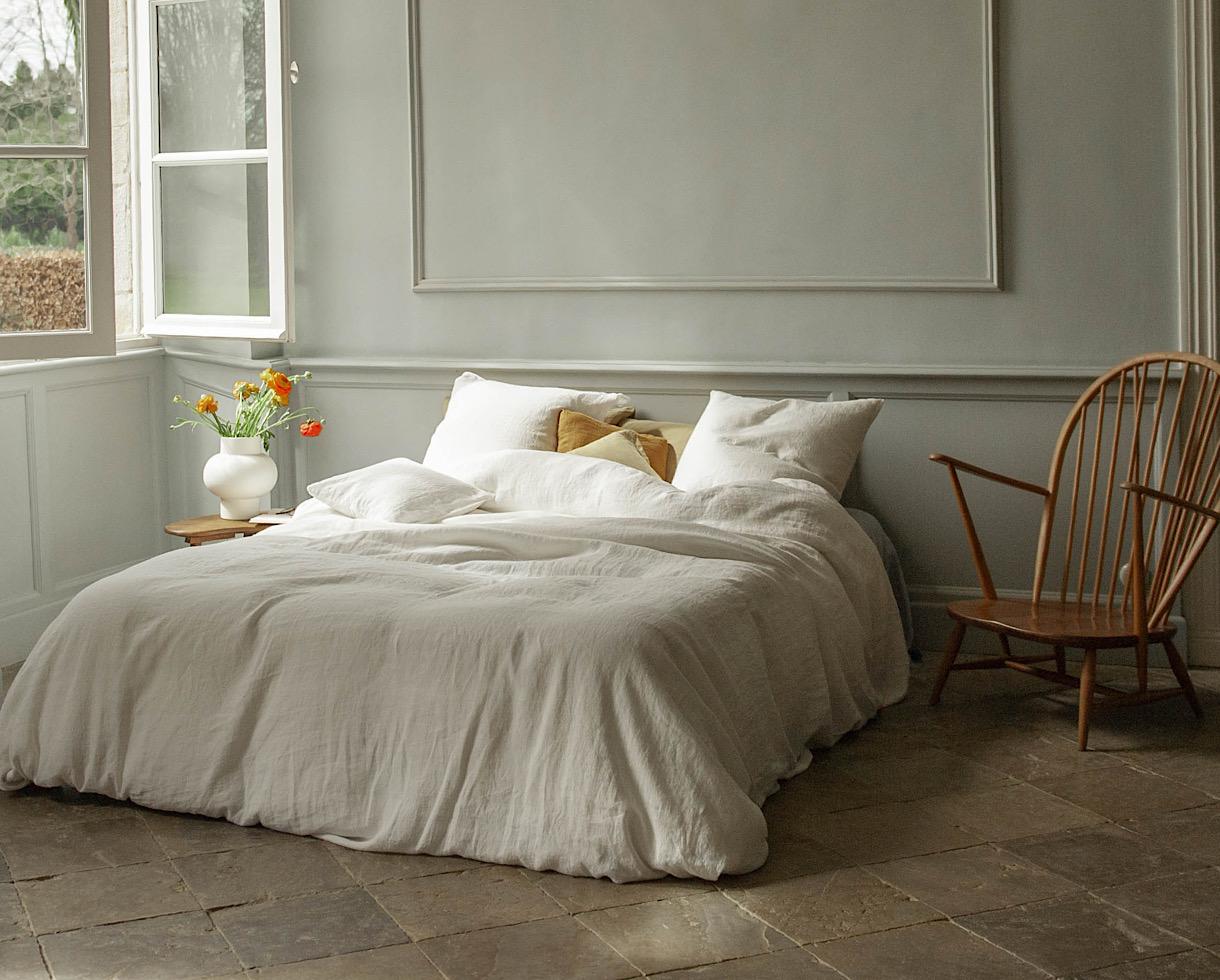 Pure hemp duvet cover White Limestone - Couleur Chanvre