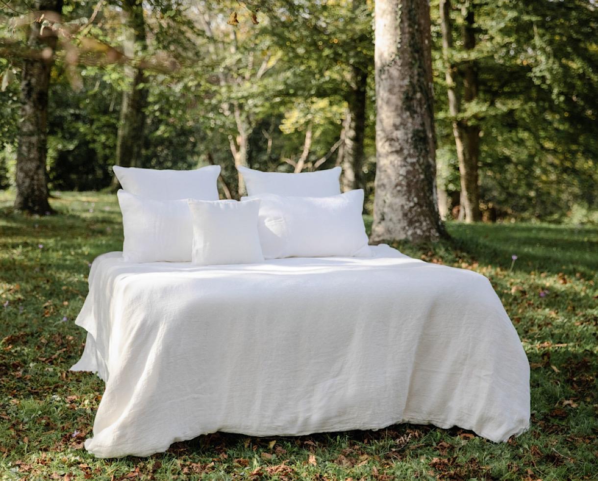 Housse de couette chanvre pur Blanc de chaux - Couleur Chanvre