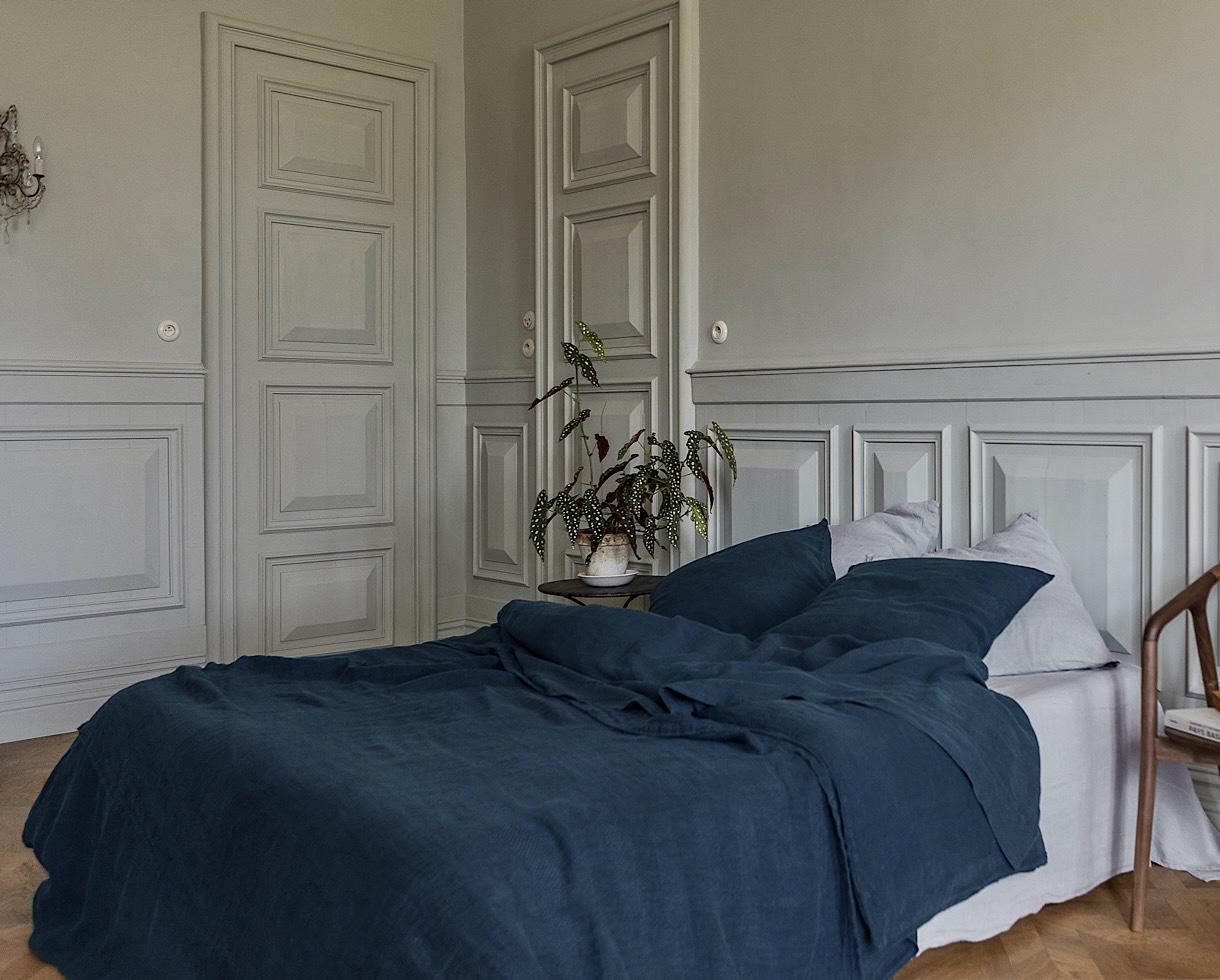 Pure hemp duvet cover Japan Blue - Couleur Chanvre