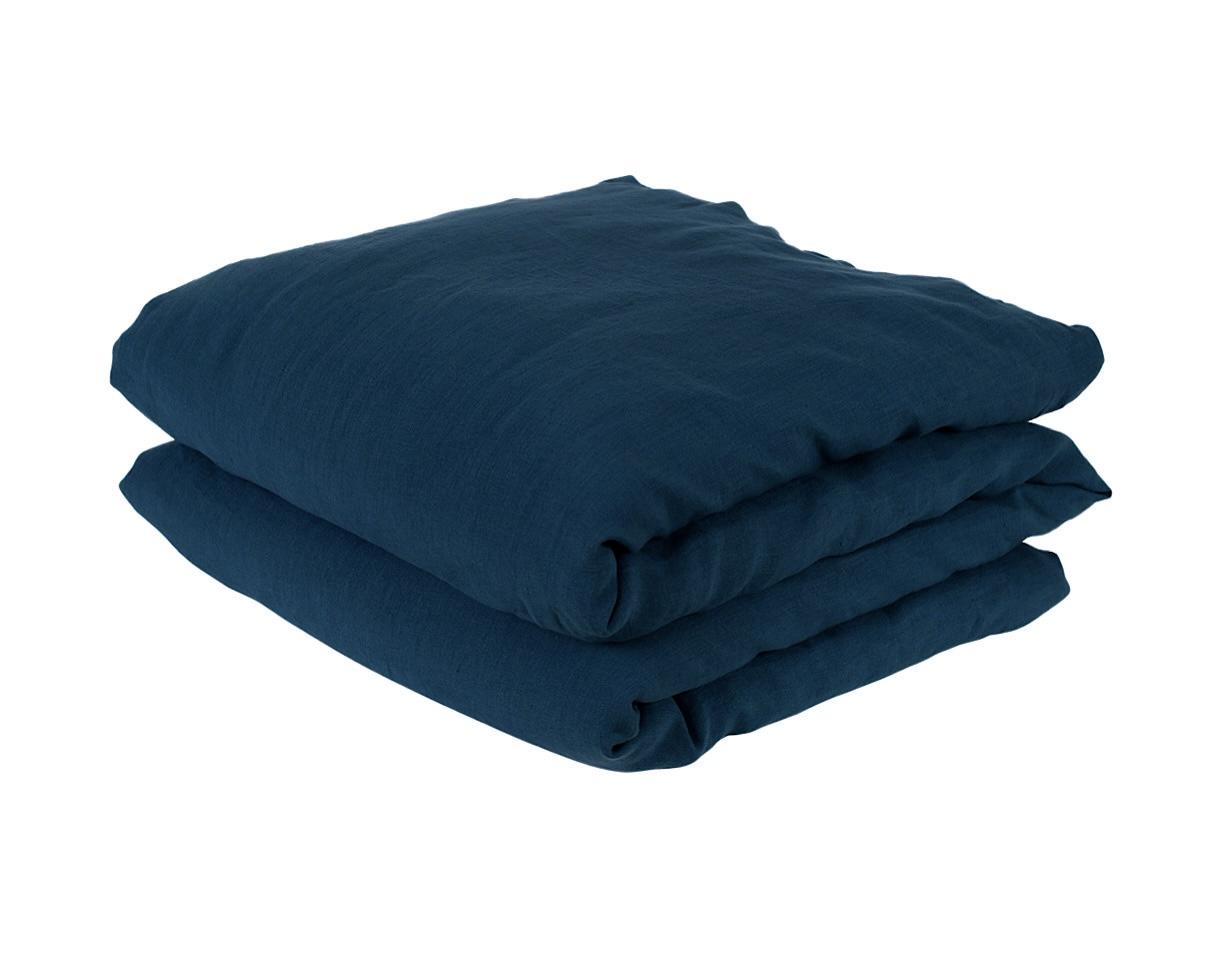 Housse de couette chanvre pur Bleu du Japon - Couleur Chanvre