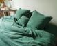 Housse de couette en chanvre Vert Emeraude - Couleur Chanvre