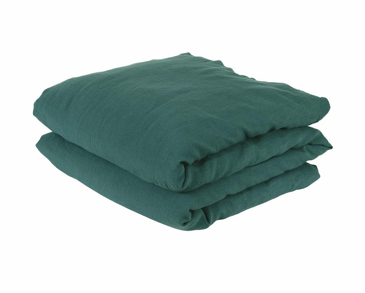 Bettbezug aus reinem Hanf Smaragdgrün - Couleur Chanvre