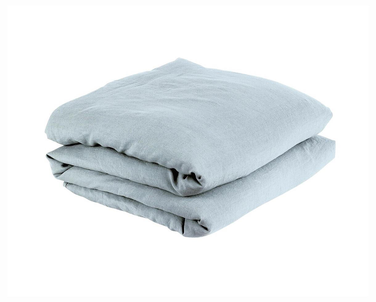 Housse de couette en chanvre Bleu Embruns - Couleur Chanvre