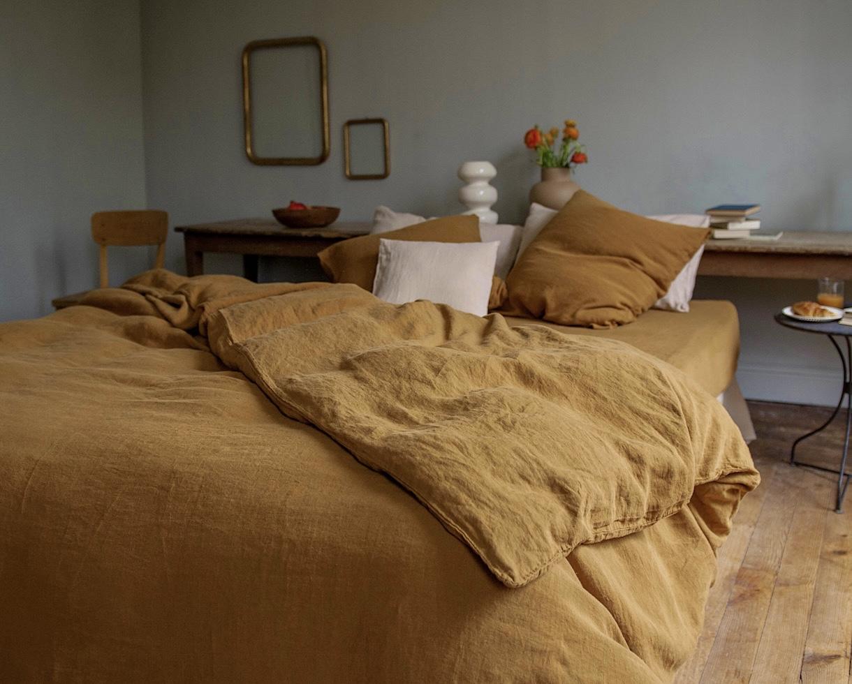 Housse de couette chanvre pur Havane - Couleur Chanvre