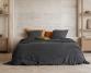 Housse de couette chanvre pur Anthracite - Couleur Chanvre