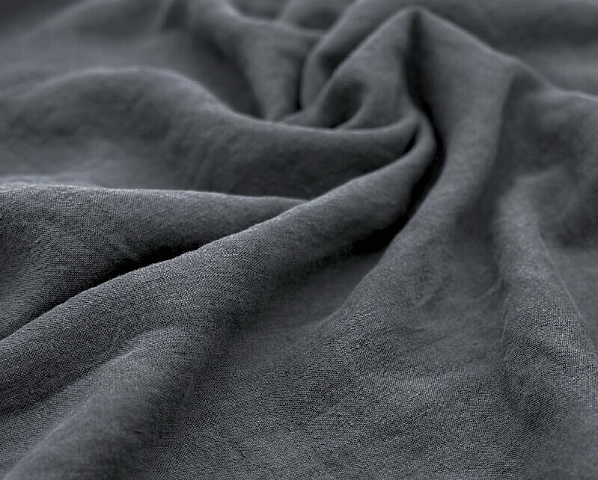 Housse de couette chanvre pur Anthracite - Couleur Chanvre