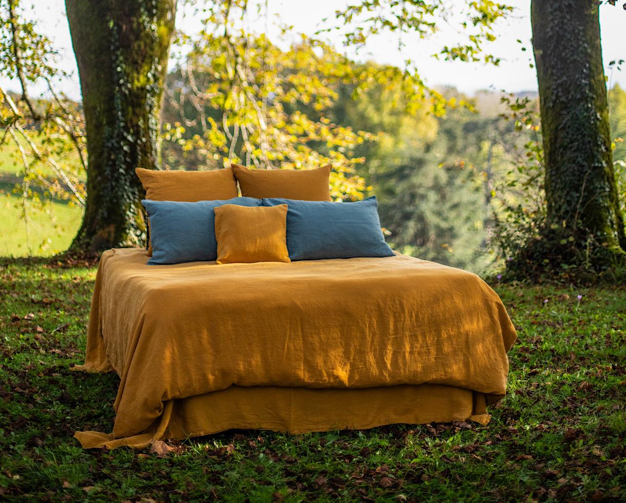 Housse de couette chanvre pur Ambre - Couleur Chanvre
