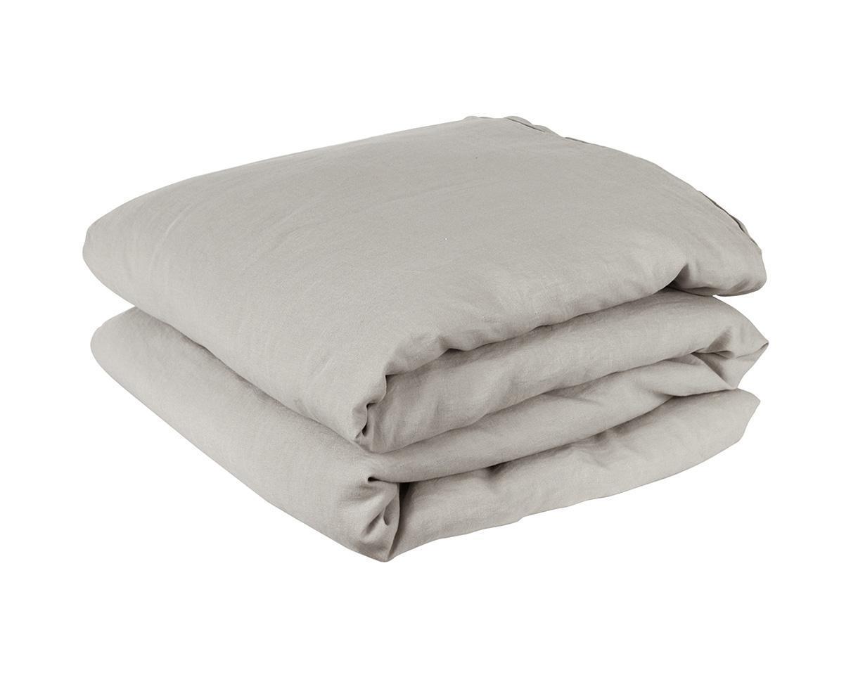 Housse de couette chanvre pur Gris Perle - Couleur Chanvre