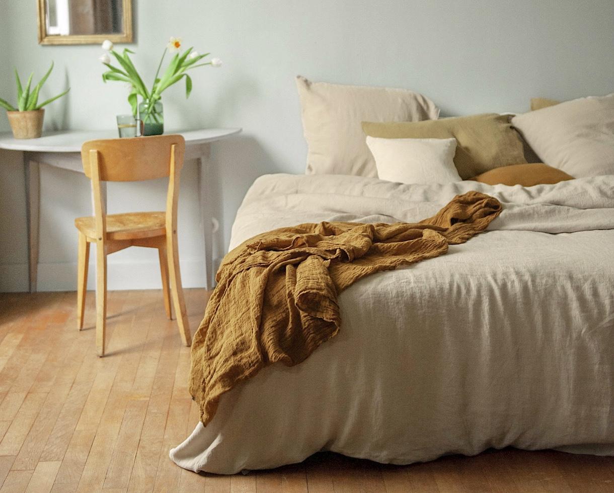 Housse de couette chanvre pur Argile - Couleur Chanvre