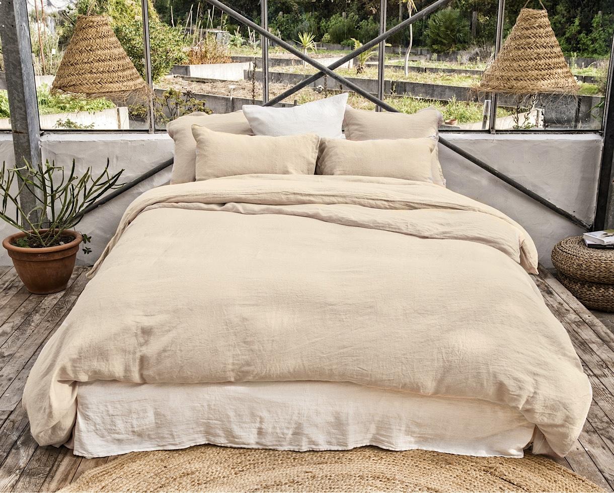 Housse de couette chanvre pur Argile - Couleur Chanvre