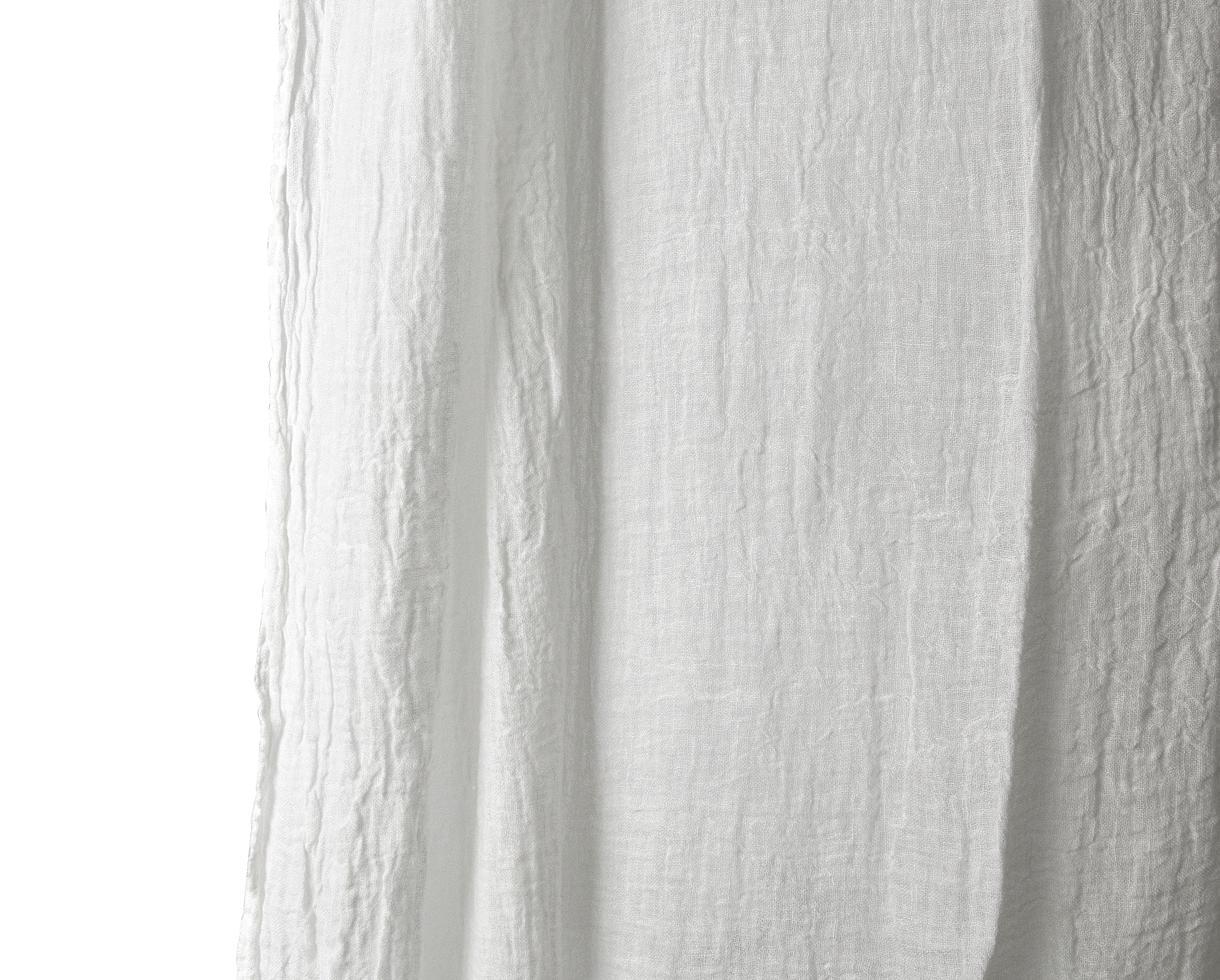 Rideau en gauze de chanvre Blanc de chaux - Couleur Chanvre