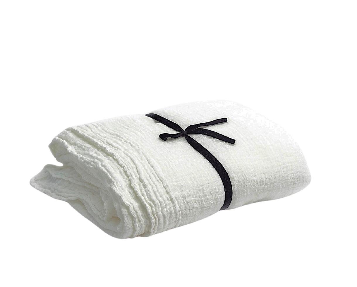 Rideau en gauze de chanvre pur Blanc de chaux - Couleur Chanvre