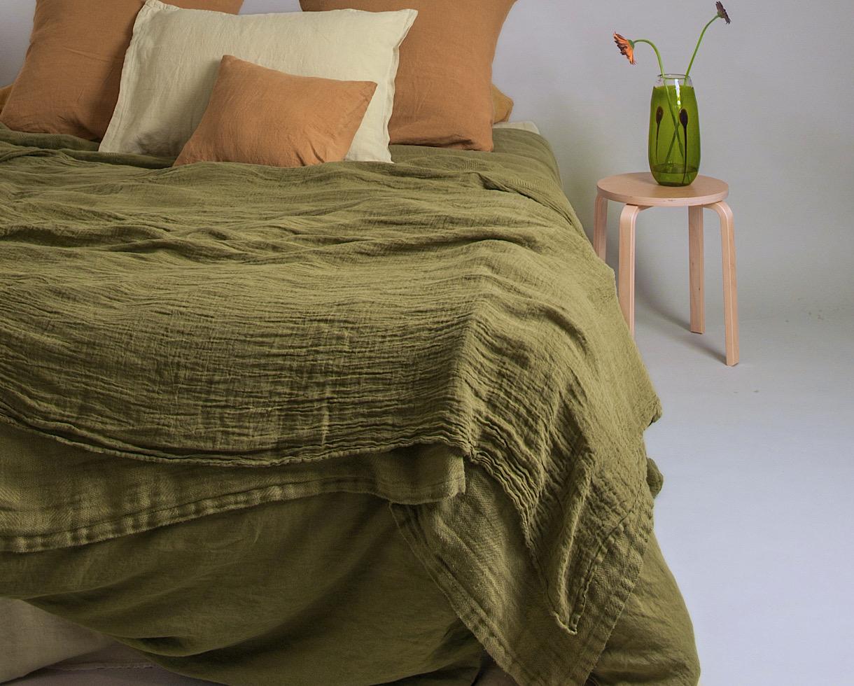 Gauze curtain Khaki - Couleur Chanvre