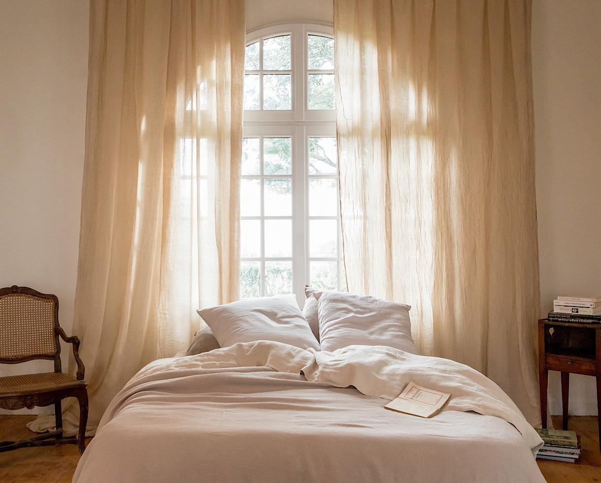 Gauze curtain Clay - Couleur Chanvre