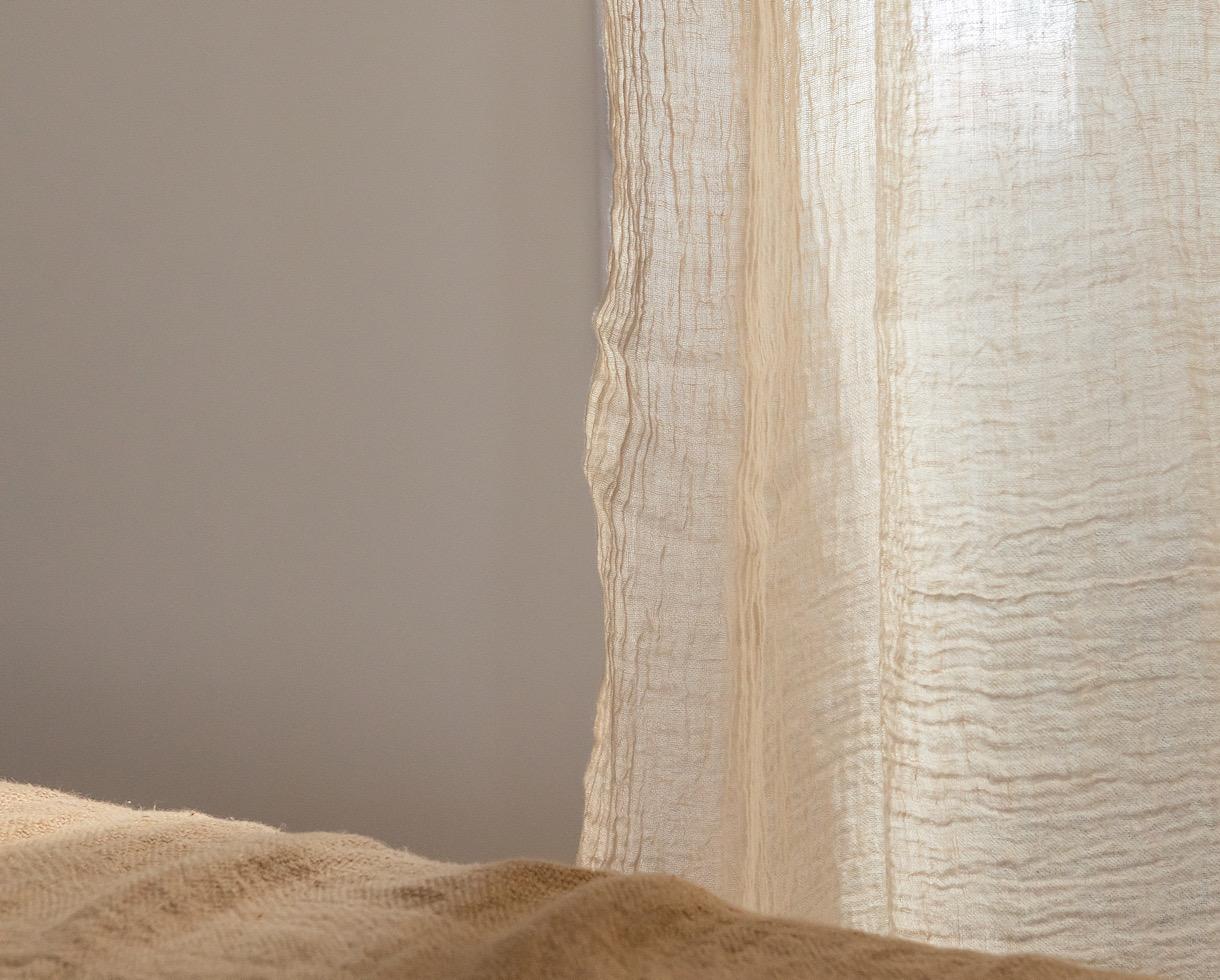 Gauze curtain Clay - Couleur Chanvre