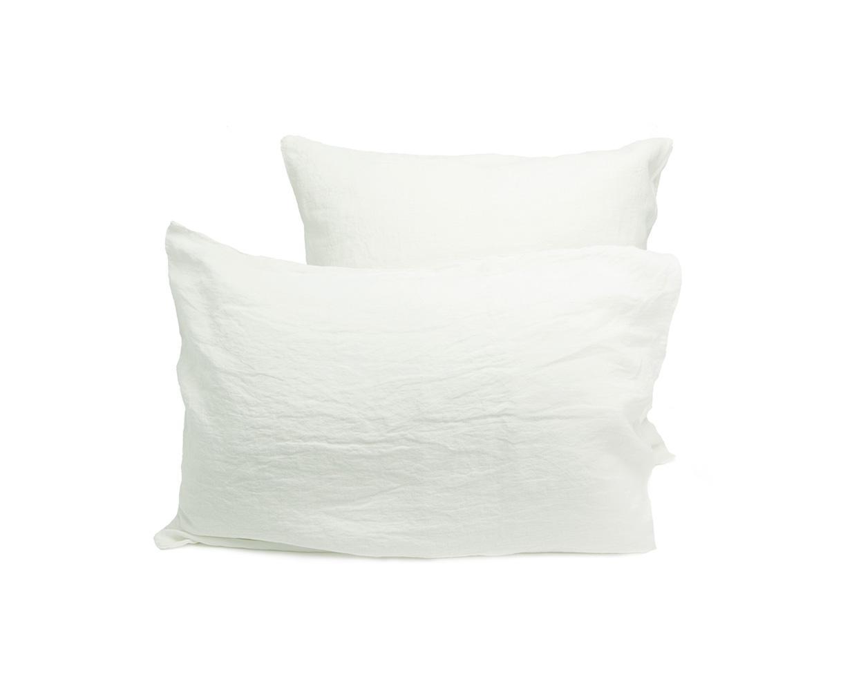 Funda de almohada en cáñamo puro Blanco de cal - Couleur Chanvre