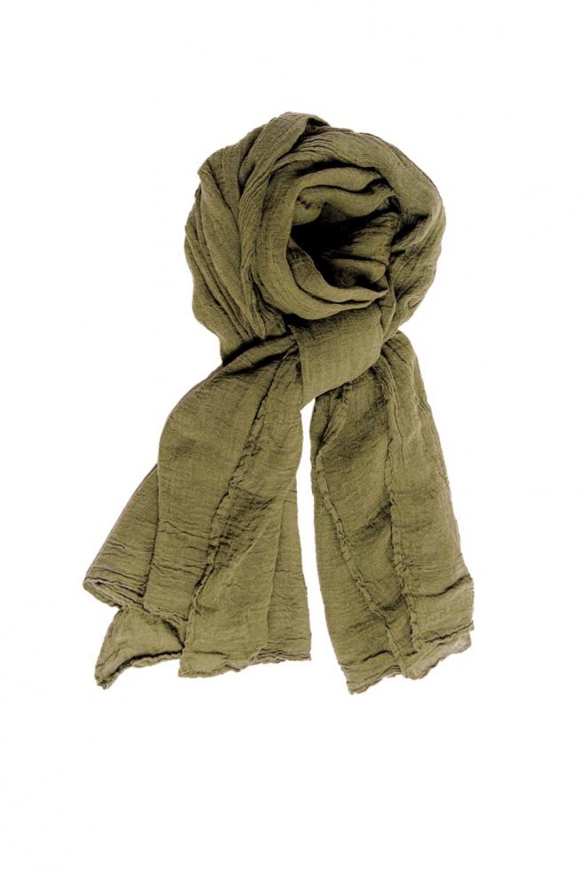 Hemp shawl Khaki - Couleur Chanvre