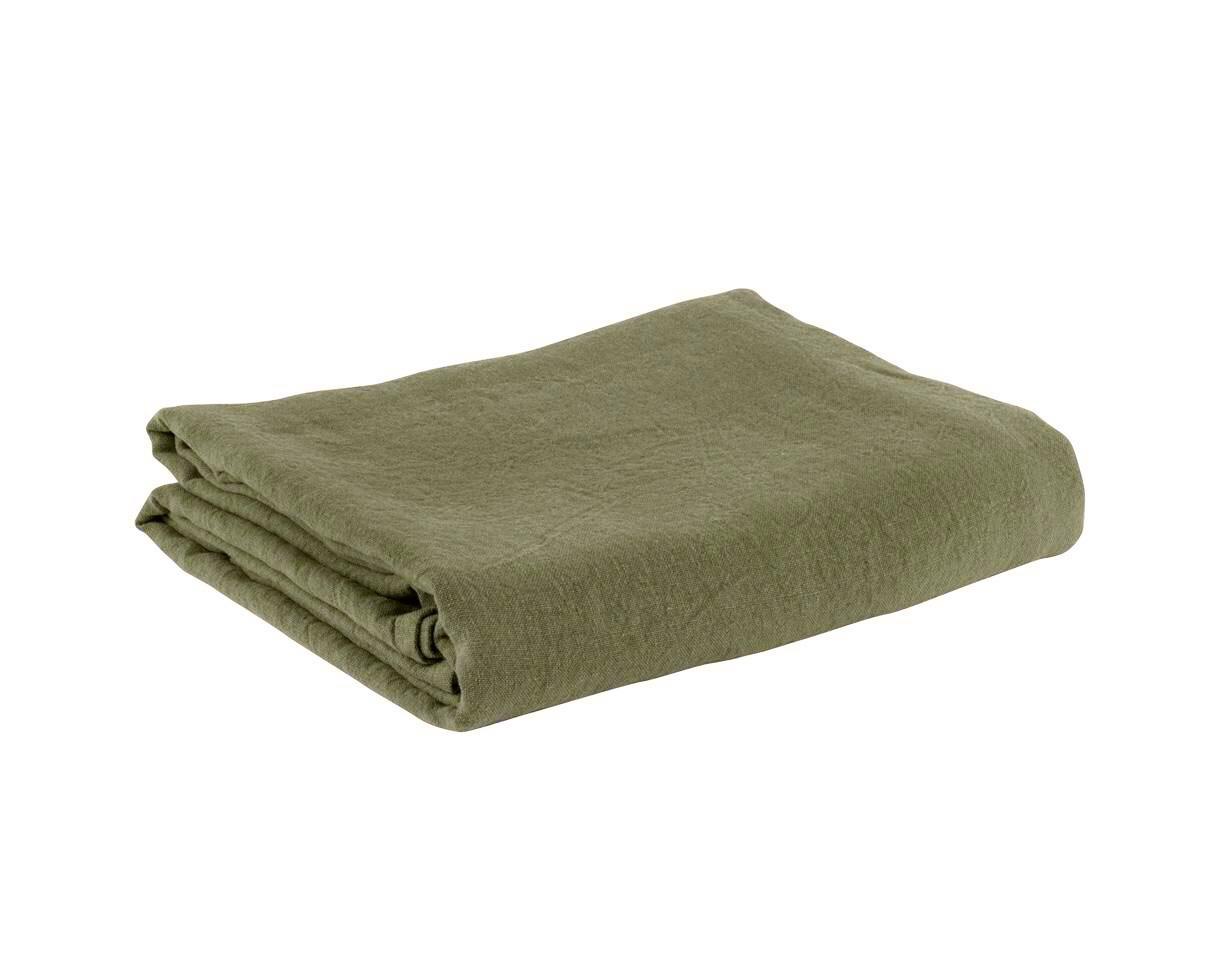 Nappe en lin Kaki - Couleur Chanvre
