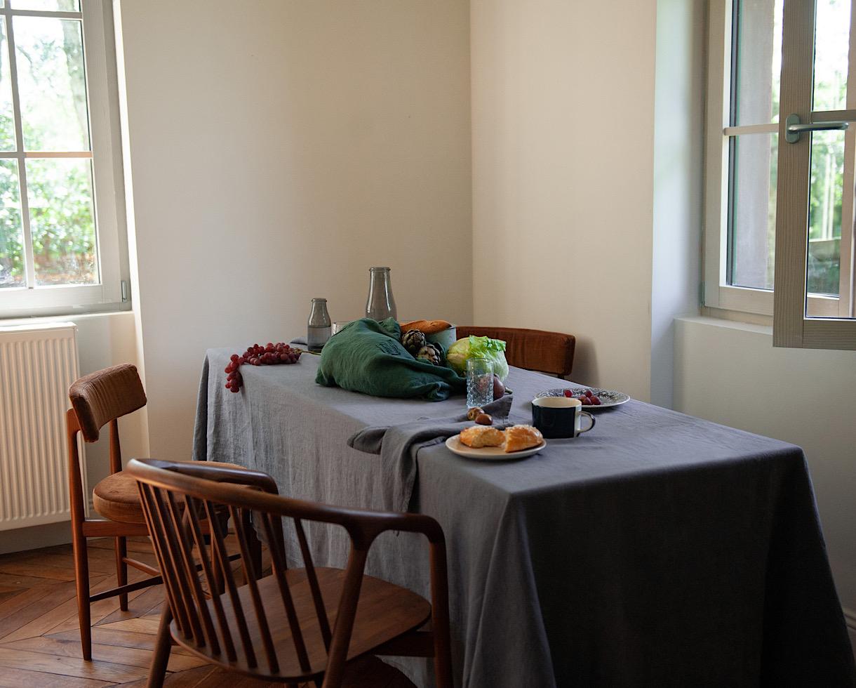 Linen tablecloth Anthracite - Couleur Chanvre