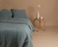 100% Linen flat sheet Blue Tea - Couleur Chanvre
