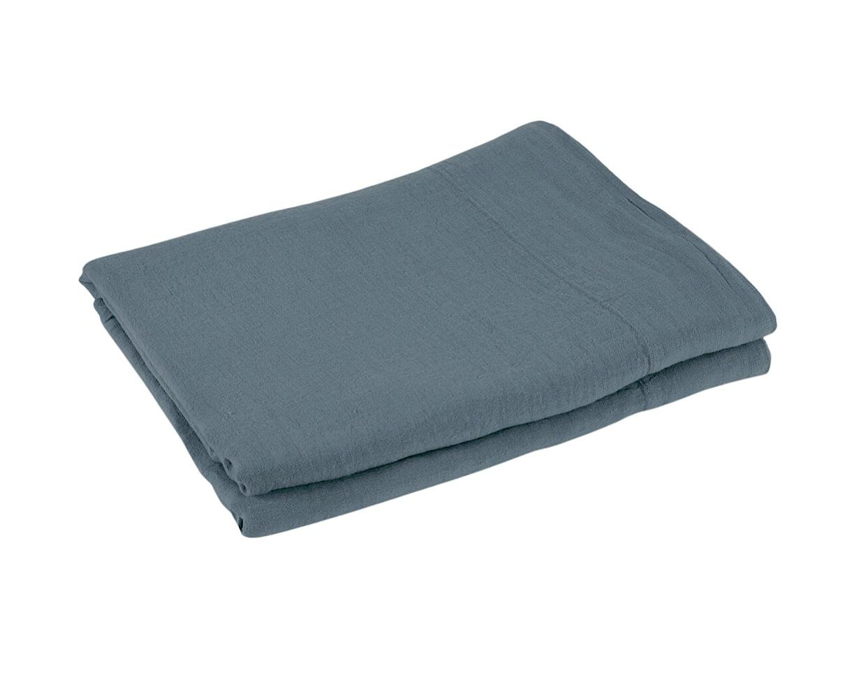 100% Linen flat sheet Blue Tea - Couleur Chanvre