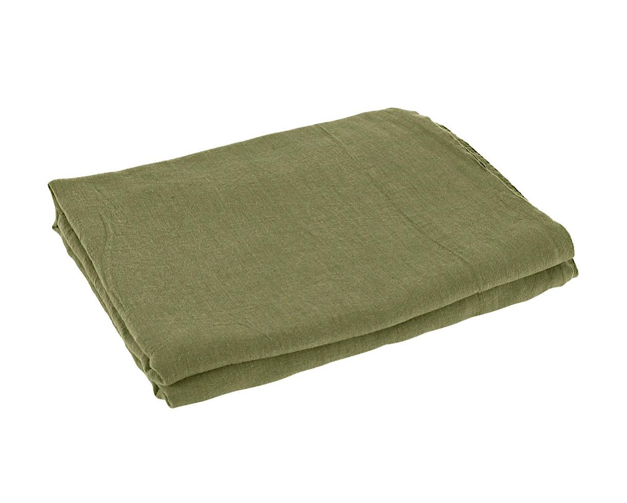 Linen flat sheet Khaki - Couleur Chanvre