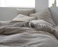 100% Linen flat sheet Pearl Grey - Couleur Chanvre