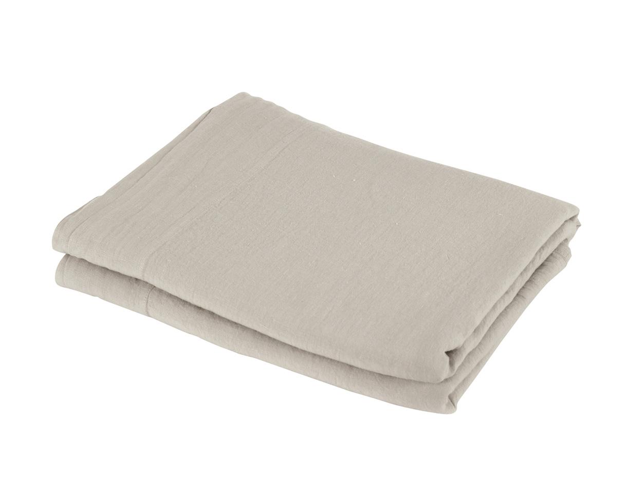 100% Linen flat sheet Pearl Grey - Couleur Chanvre