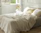 Linen duvet cover White Limestone - Couleur Chanvre